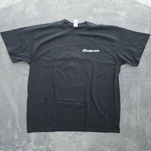 Snap On T Shirt Men's‎ XL Front And Back Silk Screen On Black NWOT Vintage Steel